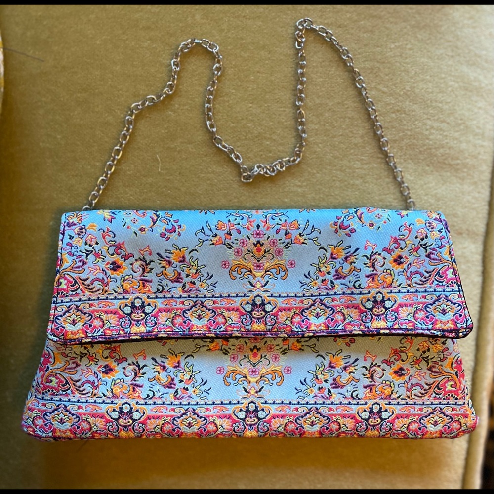 Pretty floral clutch never worn